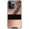 Rose Gold and Black Marble iPhone 14 Pro Clear Case