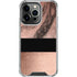 Rose Gold and Black Marble iPhone 14 Pro Clear Case