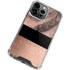Rose Gold and Black Marble iPhone 15 Pro Clear Case