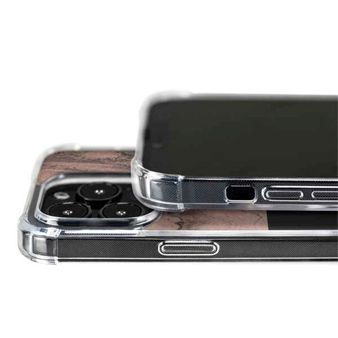 Rose Gold and Black Marble iPhone 15 Pro MagSafe Case