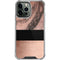 Rose Gold and Black Marble iPhone 14 Pro Max Clear Case