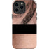 Rose Gold and Black Marble iPhone 15 Pro Max Impact Case