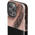 Rose Gold and Black Marble iPhone 15 Pro Max Impact Case
