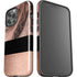 Rose Gold and Black Marble iPhone 15 Pro Max Impact Case