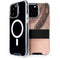 Rose Gold and Black Marble iPhone 15 Pro Max MagSafe Case