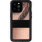 Rose Gold and Black Marble iPhone 14 Pro Max Waterproof Case