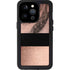 Rose Gold and Black Marble iPhone 14 Pro Waterproof Case