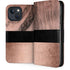 Rose Gold and Black Marble iPhone 15 Plus Folio Case