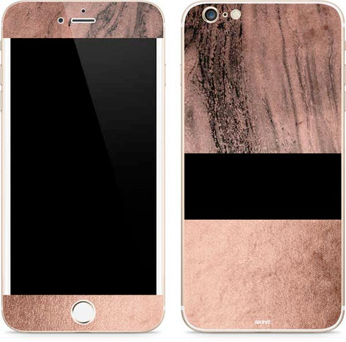 Rose Gold and Black Marble iPhone 6/6s Plus Skin