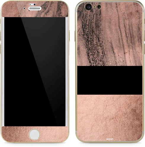 Rose Gold and Black Marble iPhone 6/6s Skin
