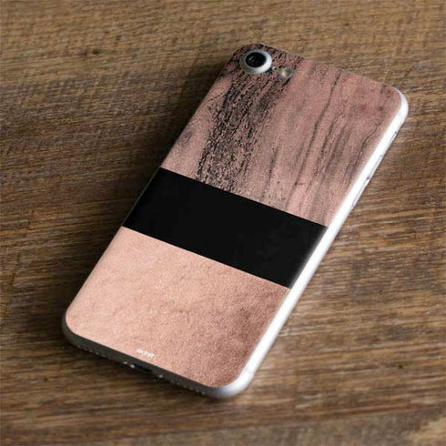 Rose Gold and Black Marble iPhone 7 Skin