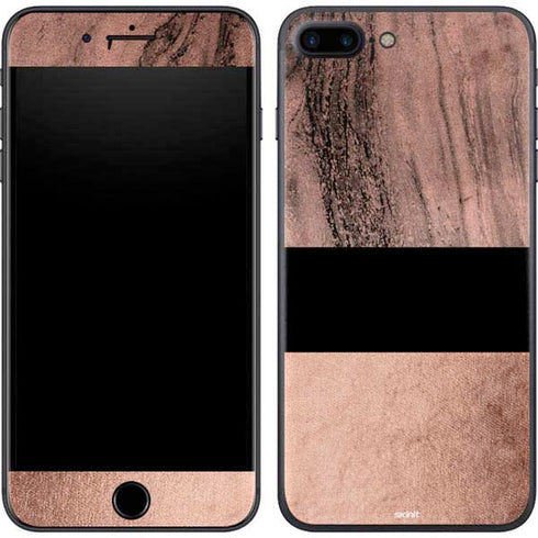 Rose Gold and Black Marble iPhone 8 Plus Skin