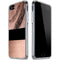 Rose Gold and Black Marble iPhone SE (2nd & 3rd Gen) Clear Case