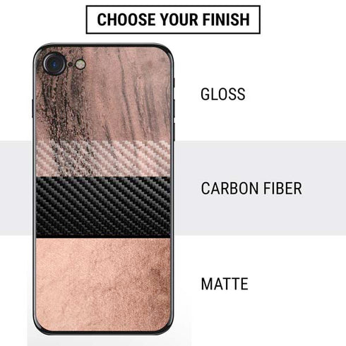 Rose Gold and Black Marble iPhone SE (2nd & 3rd Gen) Skin