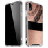 Rose Gold and Black Marble iPhone XR Clear Case