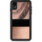 Rose Gold and Black Marble iPhone XR Waterproof Case