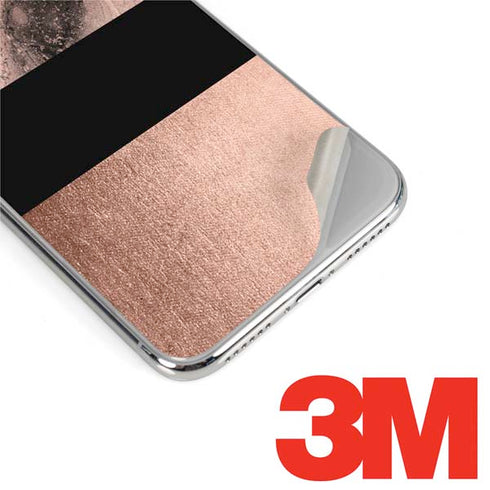 Rose Gold and Black Marble iPhone XS Max Skin