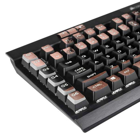 Rose Gold and Black Marble K95 RGB PLATINUM Mechanical Gaming Keyboard Skin