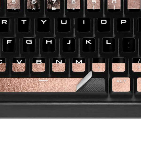 Rose Gold and Black Marble K95 RGB PLATINUM Mechanical Gaming Keyboard Skin