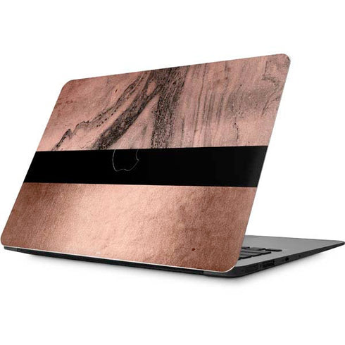 Rose Gold and Black Marble Apple MacBook Skin