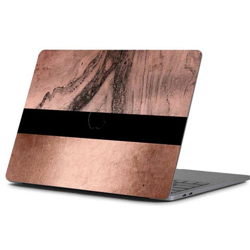 Rose Gold and Black Marble Apple MacBook Pro 13-inch Skin