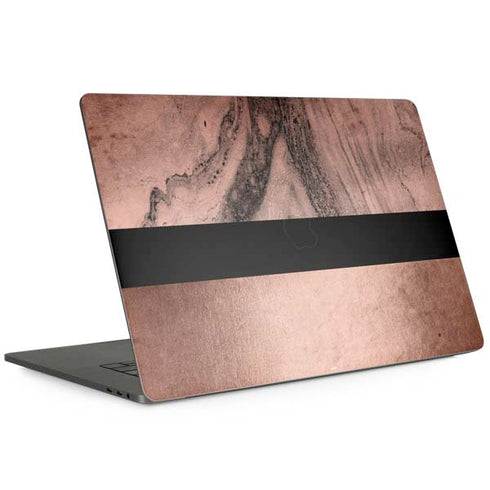 Rose Gold and Black Marble Apple MacBook Pro 15-inch Skin