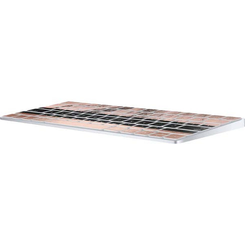 Rose Gold and Black Marble Magic Keyboard Skin