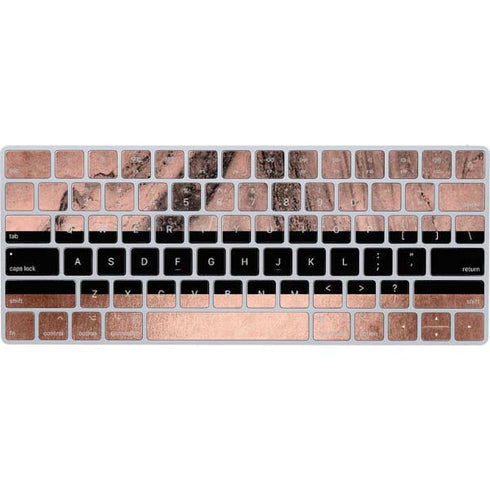 Rose Gold and Black Marble Magic Keyboard Skin