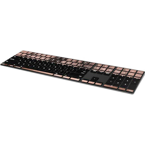 Rose Gold and Black Marble Magic Keyboard with Numeric Keypad Skin