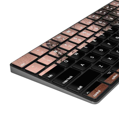 Rose Gold and Black Marble Magic Keyboard with Numeric Keypad Skin