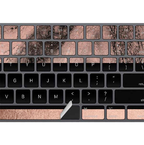 Rose Gold and Black Marble Magic Keyboard with Numeric Keypad Skin