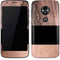 Rose Gold and Black Marble Moto E5 Play Skin