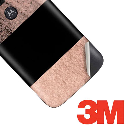 Rose Gold and Black Marble Moto E5 Play Skin