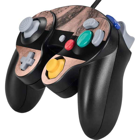 Rose Gold and Black Marble Nintendo GameCube Controller Skin