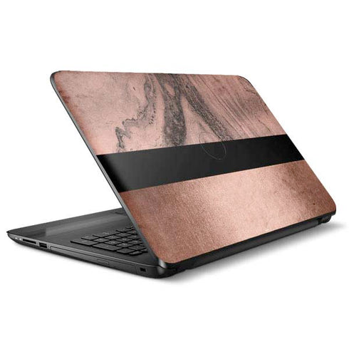 Rose Gold and Black Marble HP Notebook Skin