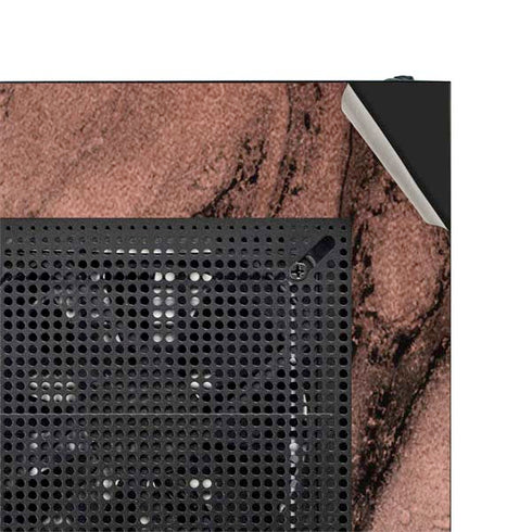 Rose Gold and Black Marble NZXT H510 Compact ATX Mid-Tower Case Skin