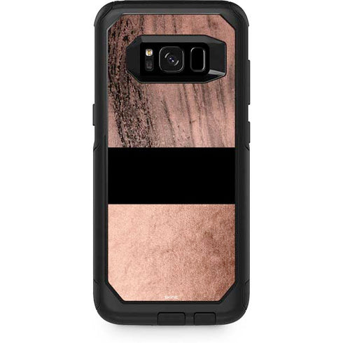 Rose Gold and Black Marble Otterbox Commuter Galaxy Skin