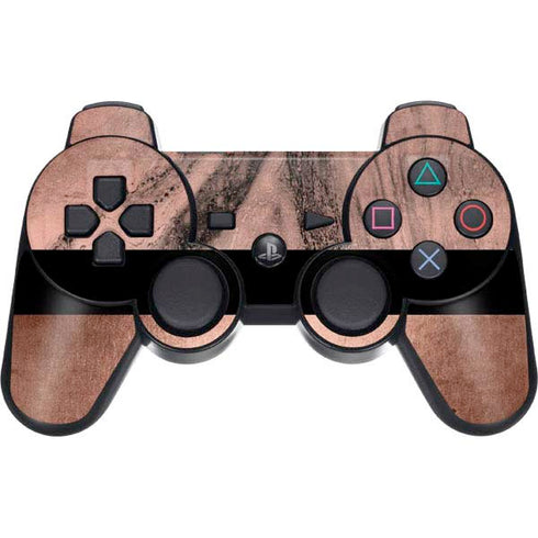 Rose Gold and Black Marble PS3 Dual Shock wireless controller Skin