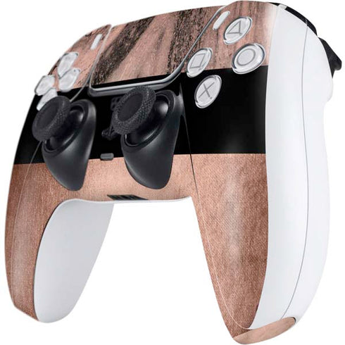 Rose Gold and Black Marble PS5 Controller Skin