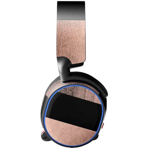 Rose Gold and Black Marble SteelSeries Arctis 3 Skin