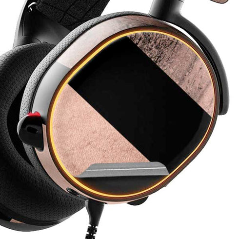 Rose Gold and Black Marble SteelSeries Arctis 5 Skin