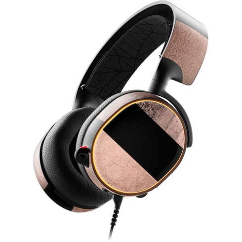 Rose Gold and Black Marble SteelSeries Arctis 5 Skin