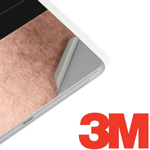 Rose Gold and Black Marble Surface Go Skin