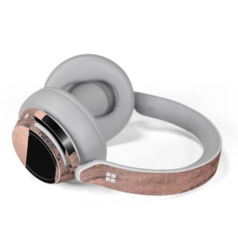 Rose Gold and Black Marble Surface Headphones Skin