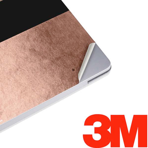 Rose Gold and Black Marble Surface Laptop 2 Skin