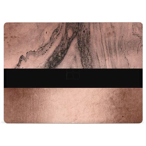 Rose Gold and Black Marble Surface Laptop 3 13.5in Skin