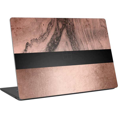 Rose Gold and Black Marble Surface Laptop 4 15in Skin
