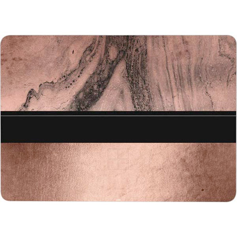 Rose Gold and Black Marble Surface Laptop Studio Skin