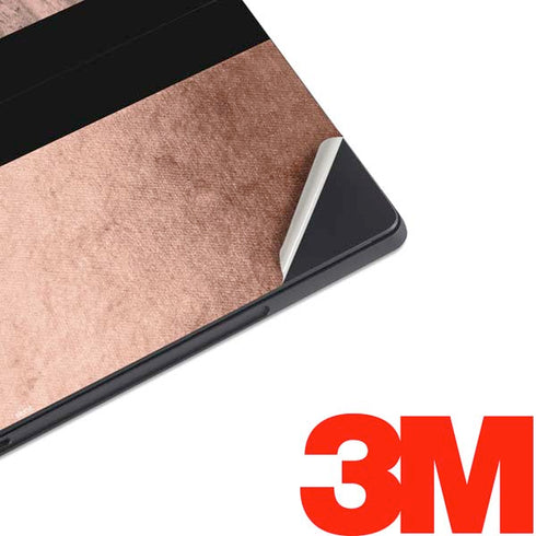 Rose Gold and Black Marble Surface Pro 7 Skin
