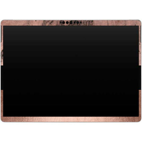 Rose Gold and Black Marble Surface Pro 9 Skin